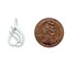 14K White Gold Fancy Omega Slide Pendant Jewelry 19.5mm x 11.8mm